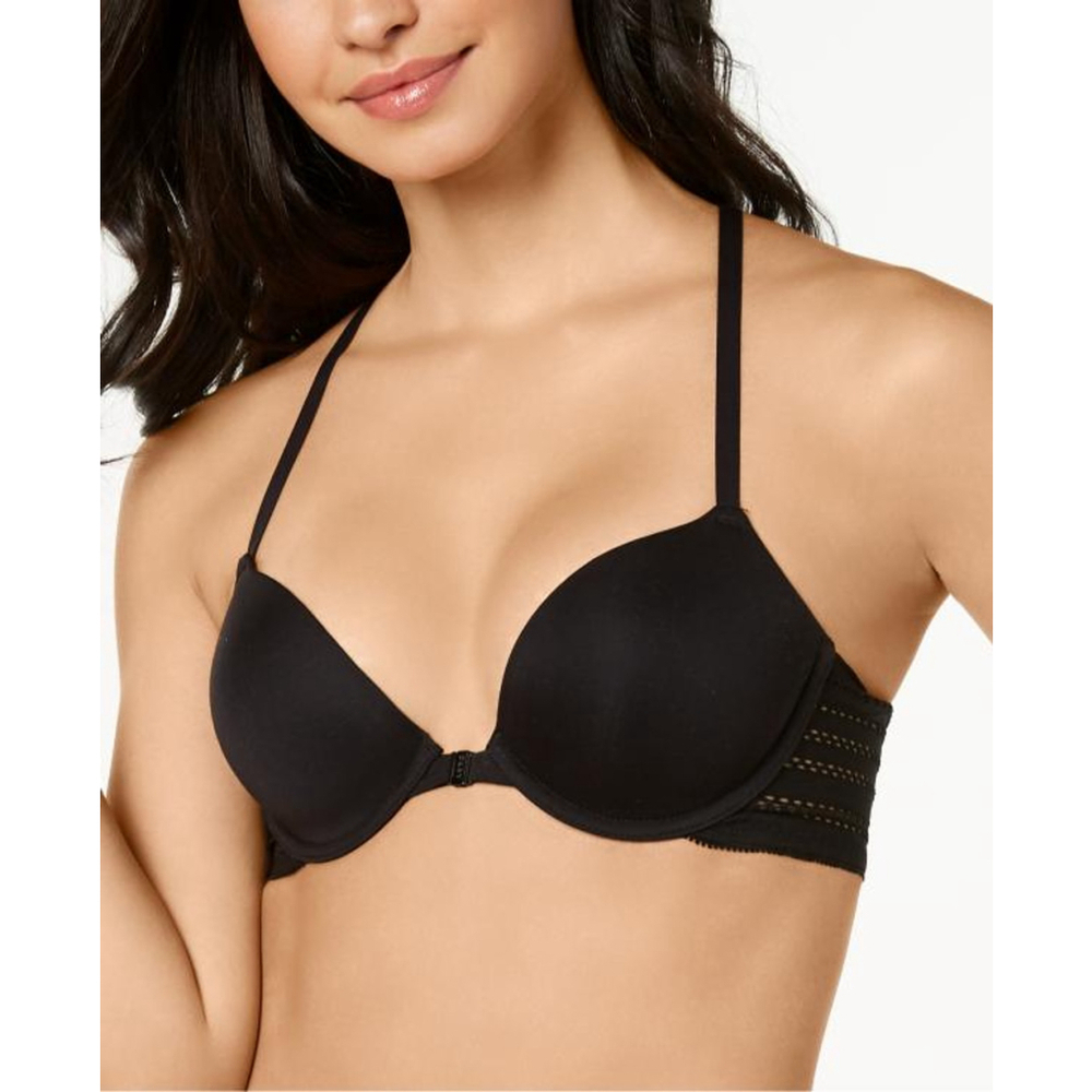 DKNY Women's Size 32D Black Classic Cotton T-Back Lace Bra NWT